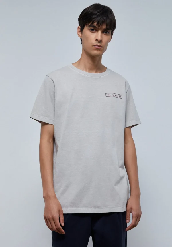 scalperscompany Camiseta Lavada Print-Hombre Camisetas