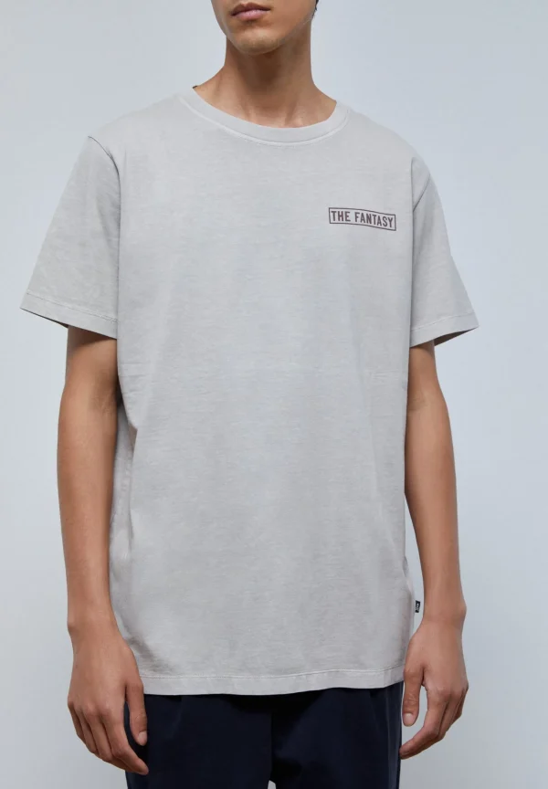 scalperscompany Camiseta Lavada Print-Hombre Camisetas