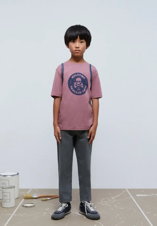 scalperscompany Camiseta Lavada Print Circular-Niños Camisetas