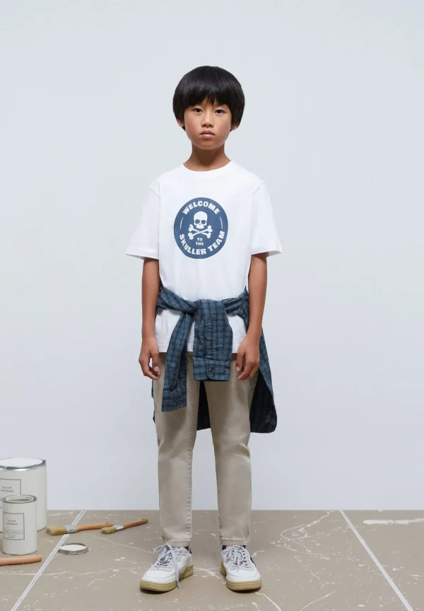 scalperscompany Camiseta Lavada Print Circular-Niños Camisetas