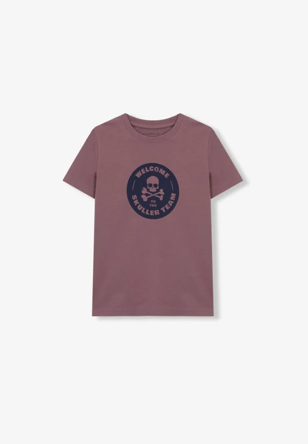 scalperscompany Camiseta Lavada Print Circular-Niños Camisetas