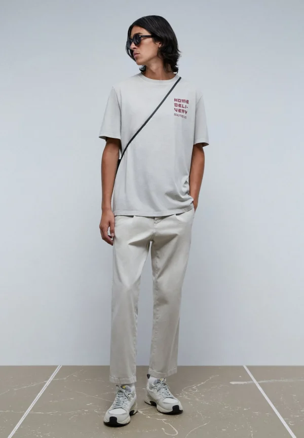 scalperscompany Camiseta Lavada Print Contraste-Hombre Camisetas
