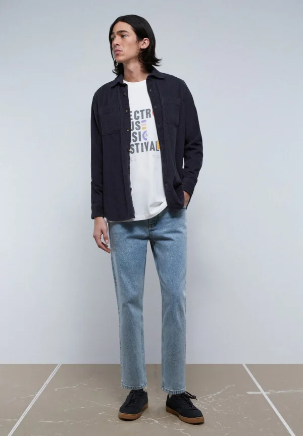 scalperscompany Camiseta Lavada Print Frontal Festival-Hombre Camisetas