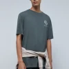scalperscompany Camiseta Lavada Print Poker-Hombre Camisetas