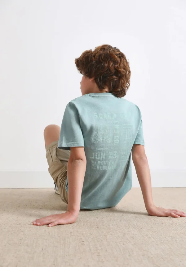 scalperscompany Camiseta Lavada Print Trasero-Niños Camisetas
