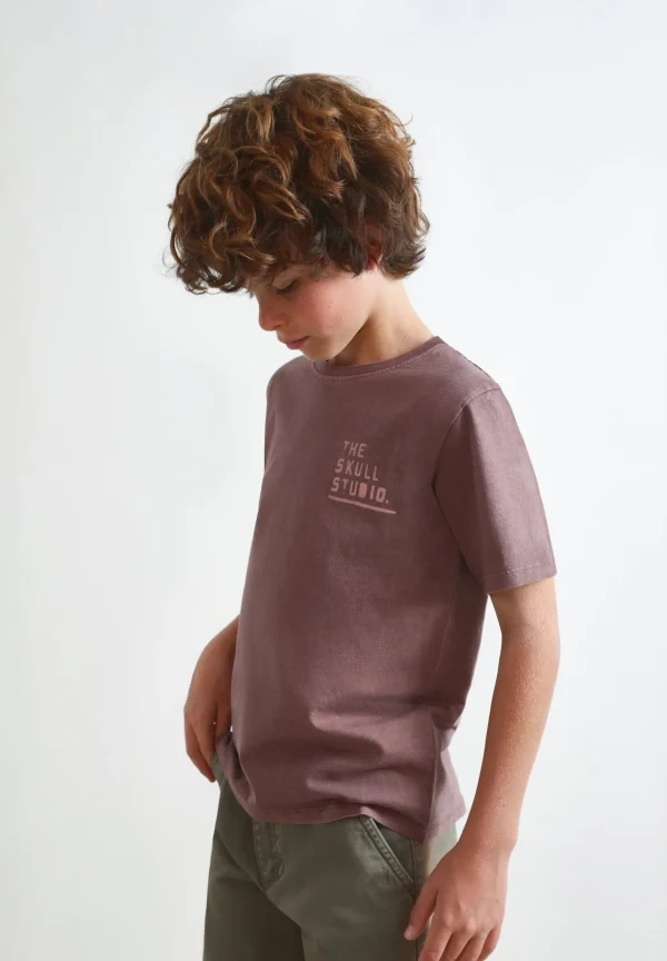 scalperscompany Camiseta Lavada Print Trasero-Niños Camisetas