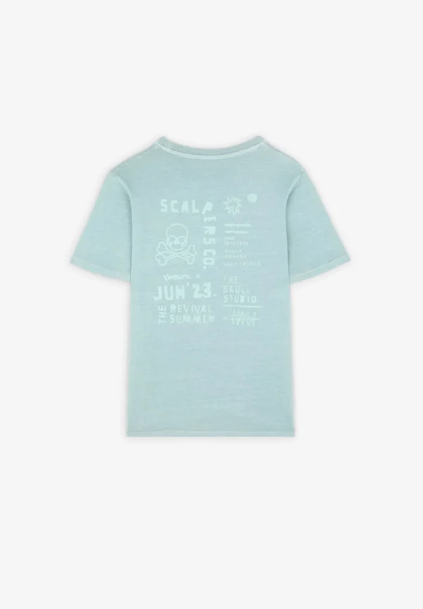 scalperscompany Camiseta Lavada Print Trasero-Niños Camisetas