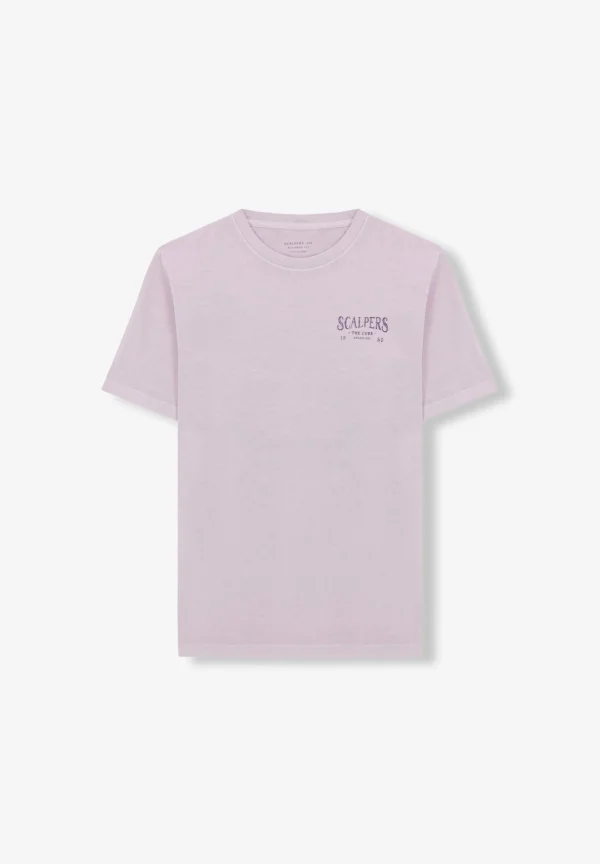 scalperscompany Camiseta Lavada Print Trasero-Hombre Camisetas
