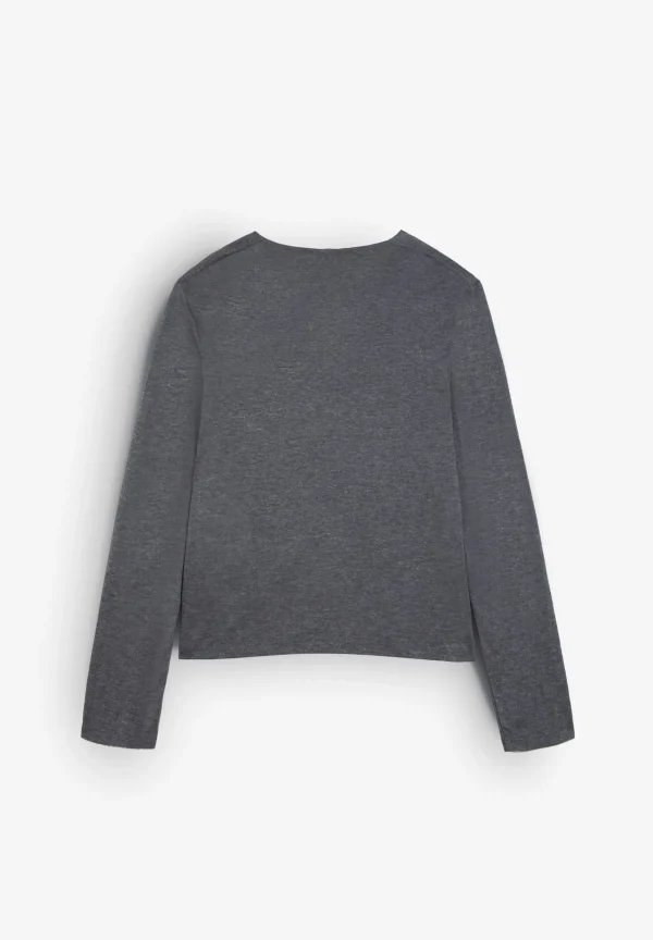 scalperscompany Camiseta Lurex Detalle Nudo-Mujer Camisetas Y Tops