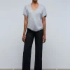scalperscompany Camiseta Lurex Fruncido Lateral-Mujer Camisetas Y Tops