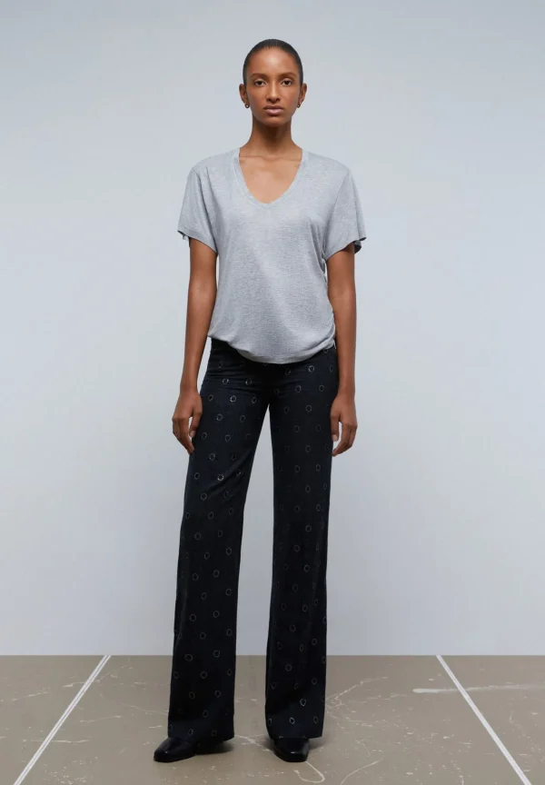scalperscompany Camiseta Lurex Fruncido Lateral-Mujer Camisetas Y Tops