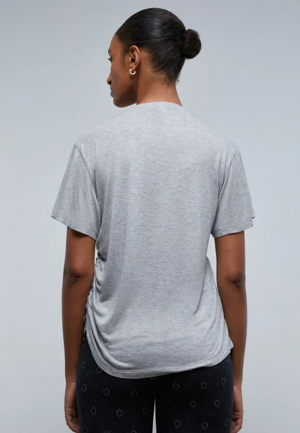 scalperscompany Camiseta Lurex Fruncido Lateral-Mujer Camisetas Y Tops