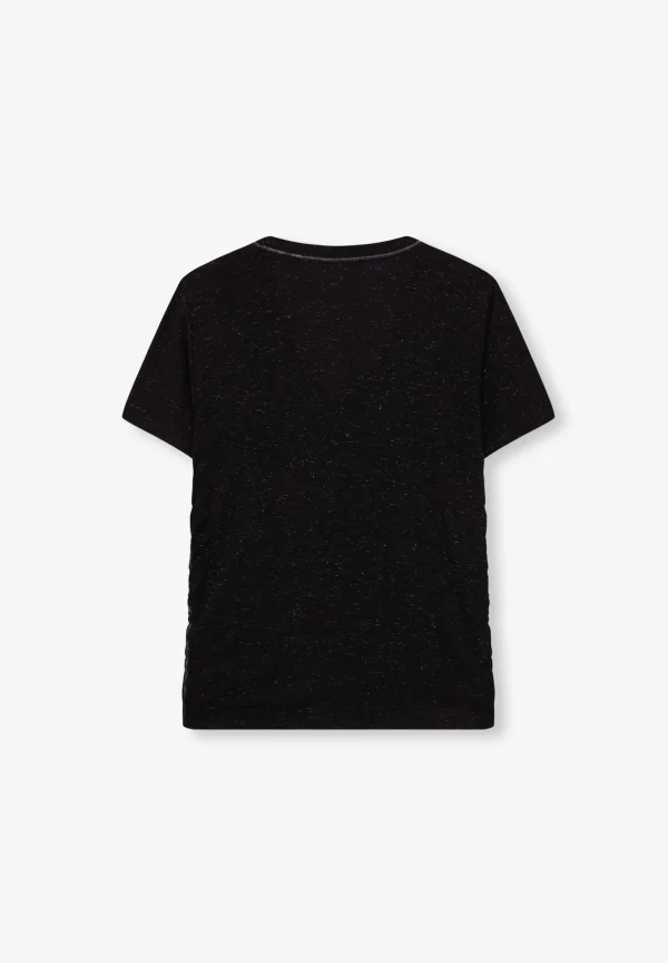 scalperscompany Camiseta Lurex Fruncido Lateral-Mujer Camisetas Y Tops