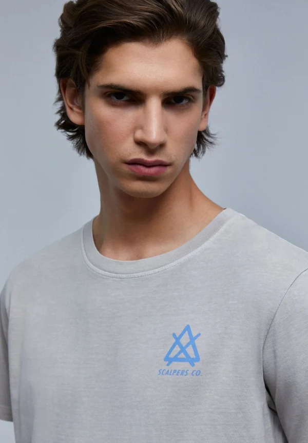 scalperscompany Camiseta Print Contraste-Hombre Camisetas