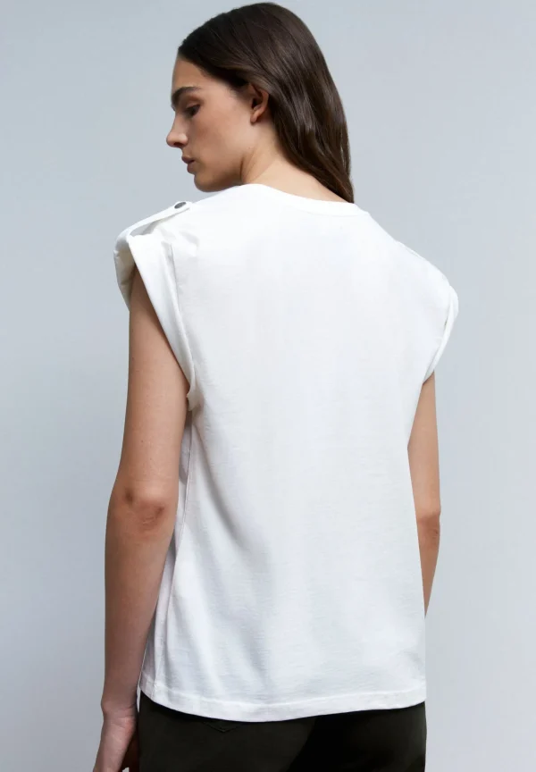 scalperscompany Camiseta Print Detalle Manga-Mujer Camisetas Y Tops