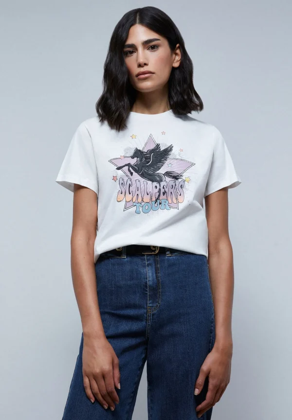 scalperscompany Camiseta Print Festival-Mujer Camisetas Y Tops