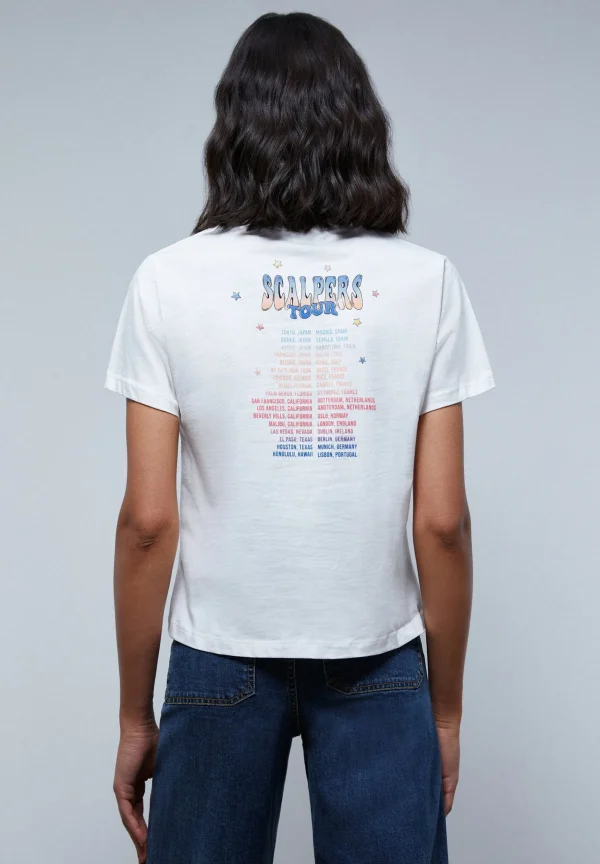 scalperscompany Camiseta Print Festival-Mujer Camisetas Y Tops