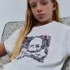scalperscompany Camiseta Print Flores Calavera-Niños Camisetas
