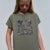 scalperscompany Camiseta Print Flores Calavera-Niños Camisetas