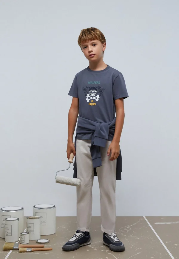 scalperscompany Camiseta Print Frontal Relieve-Niños Camisetas