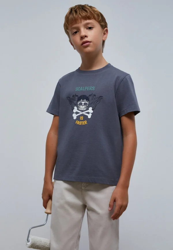 scalperscompany Camiseta Print Frontal Relieve-Niños Camisetas