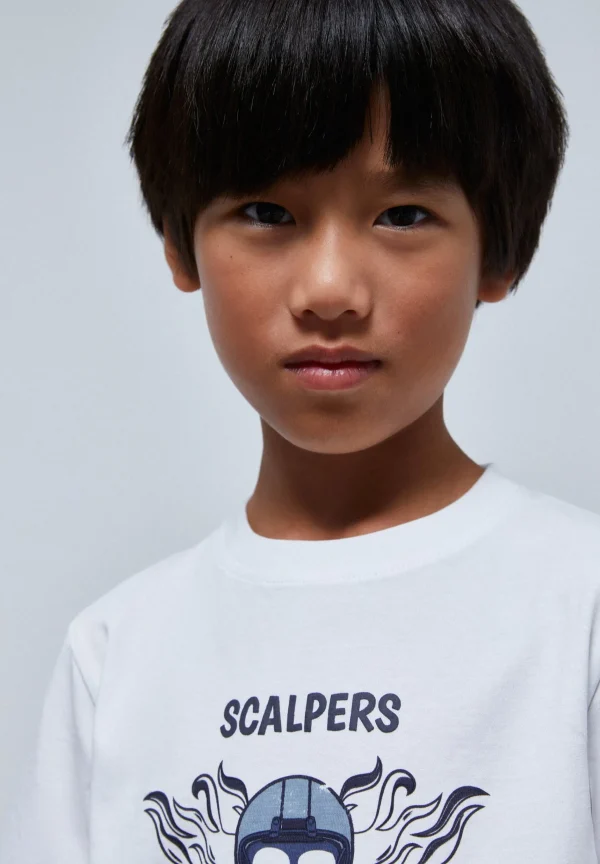 scalperscompany Camiseta Print Frontal Relieve-Niños Camisetas