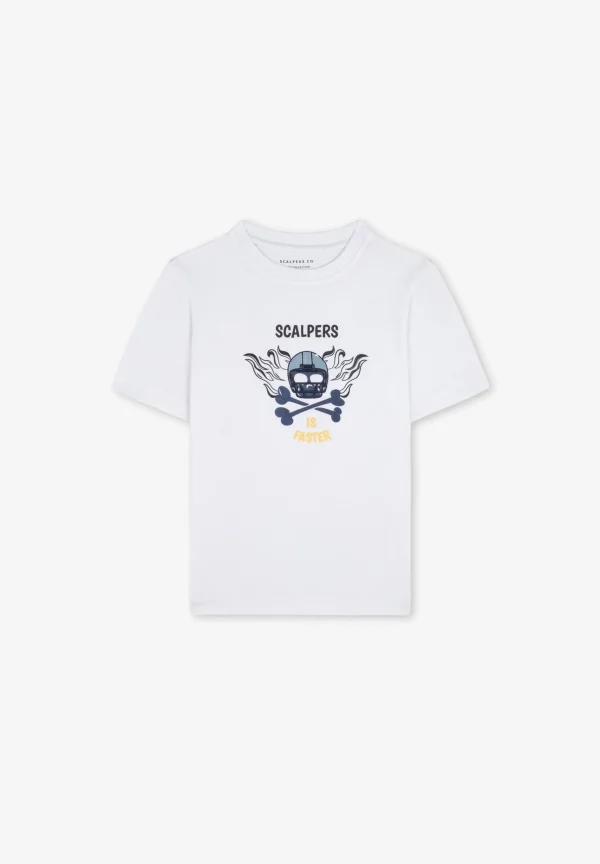 scalperscompany Camiseta Print Frontal Relieve-Niños Camisetas