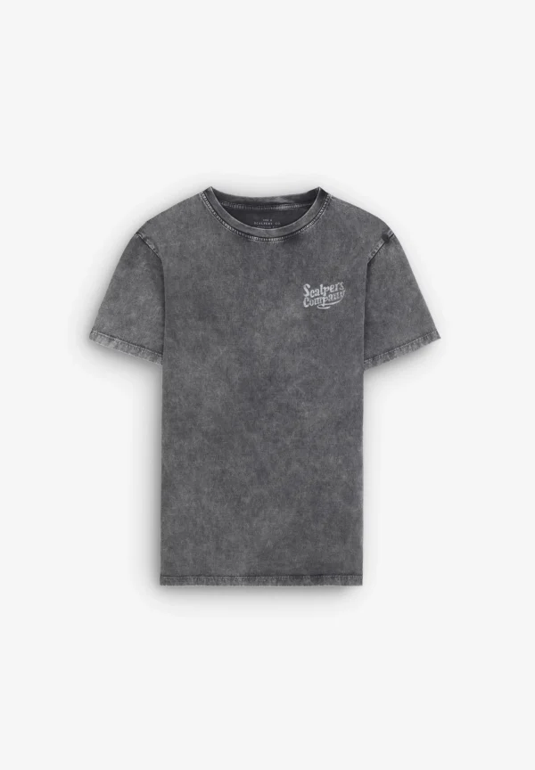 scalperscompany Camiseta Print Logo-Hombre Big And Tall