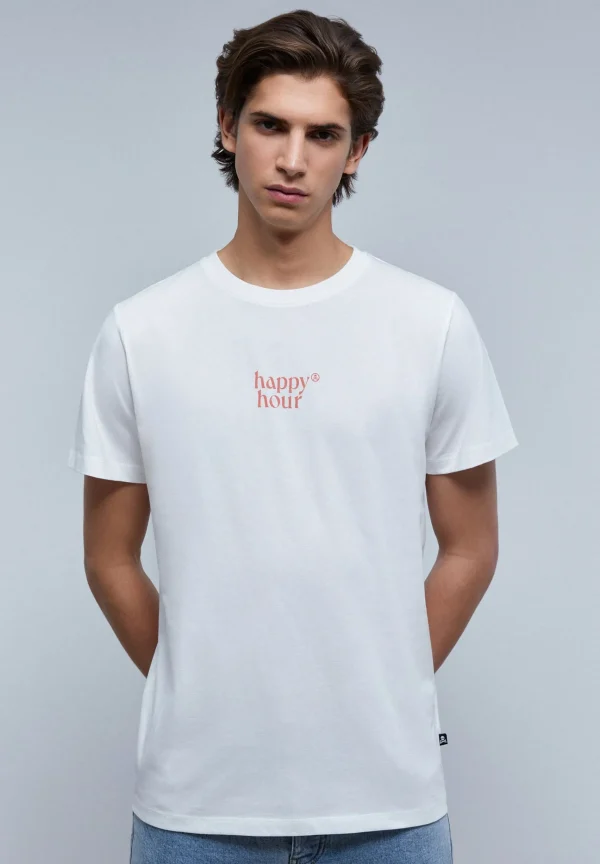scalperscompany Camiseta Print Pecho Contraste-Hombre Camisetas