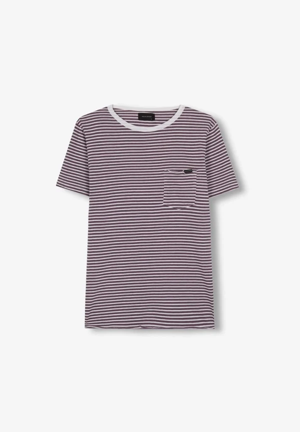 scalperscompany Camiseta Rayas Bolsillo-Hombre Camisetas