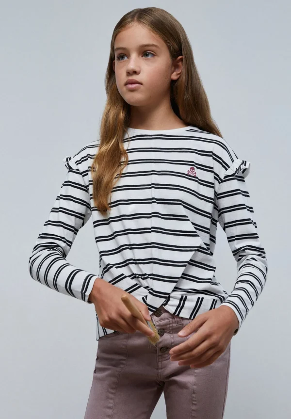 scalperscompany Camiseta Rayas Manga Larga-Niños Camisetas