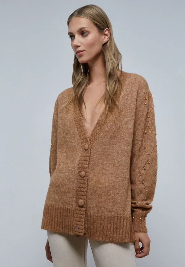 scalperscompany Cardigan Detalle Mangas-Mujer Punto