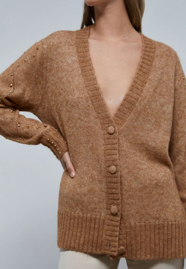 scalperscompany Cardigan Detalle Mangas-Mujer Punto