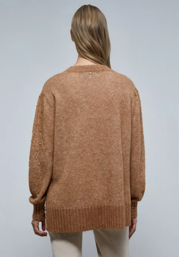 scalperscompany Cardigan Detalle Mangas-Mujer Punto
