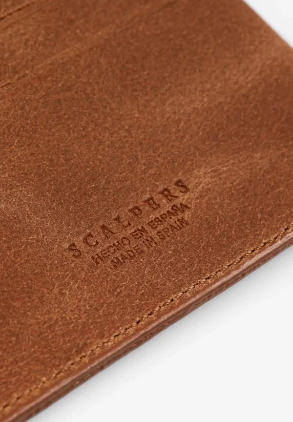 scalperscompany Cartera Piel Gastada-Hombre Carteras Y Tarjeteros