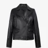 scalperscompany Cazadora Biker Piel-Mujer Abrigos Y Chaquetas