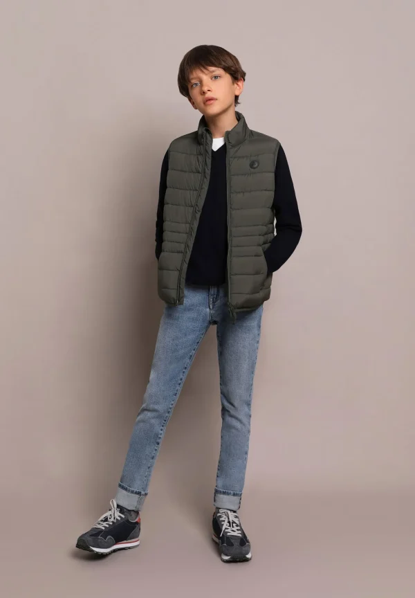 scalperscompany Chaleco Acolchado Calavera-Niños Abrigos Y Chaquetas