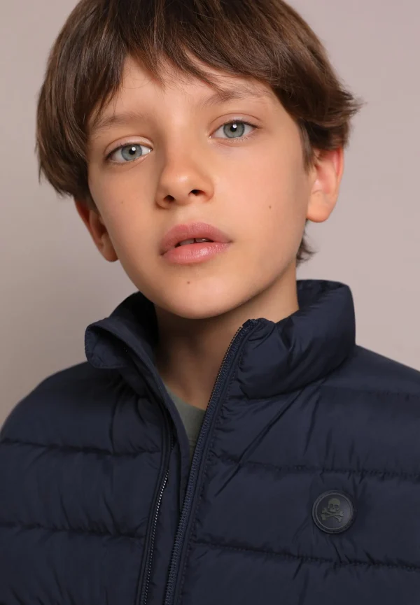scalperscompany Chaleco Acolchado Calavera-Niños Abrigos Y Chaquetas