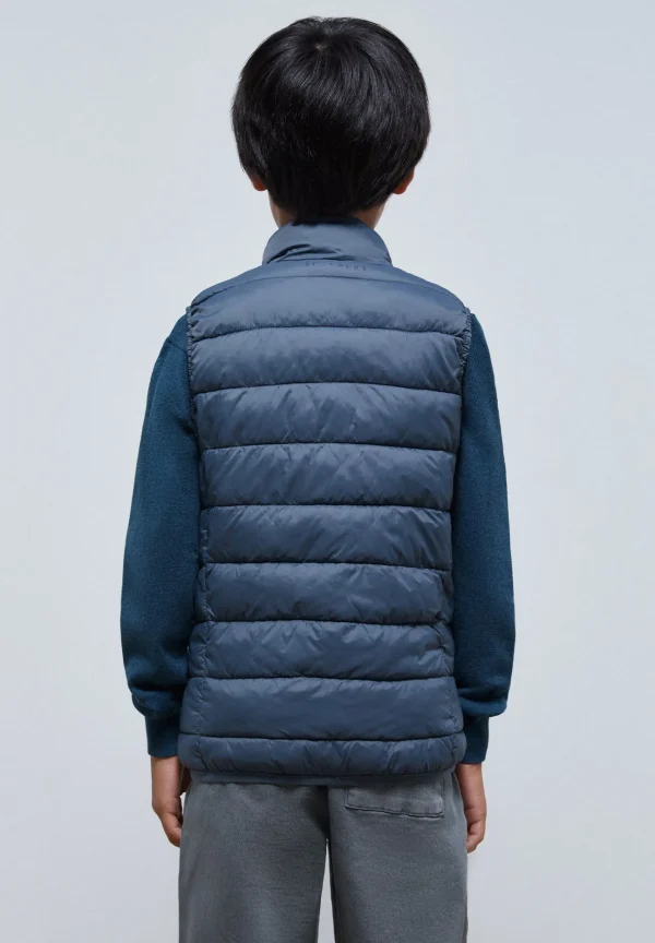 scalperscompany Chaleco Acolchado Calavera-Niños Abrigos Y Chaquetas