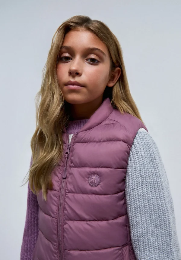 scalperscompany Chaleco Acolchado Calavera-Niños Abrigos Y Chaquetas