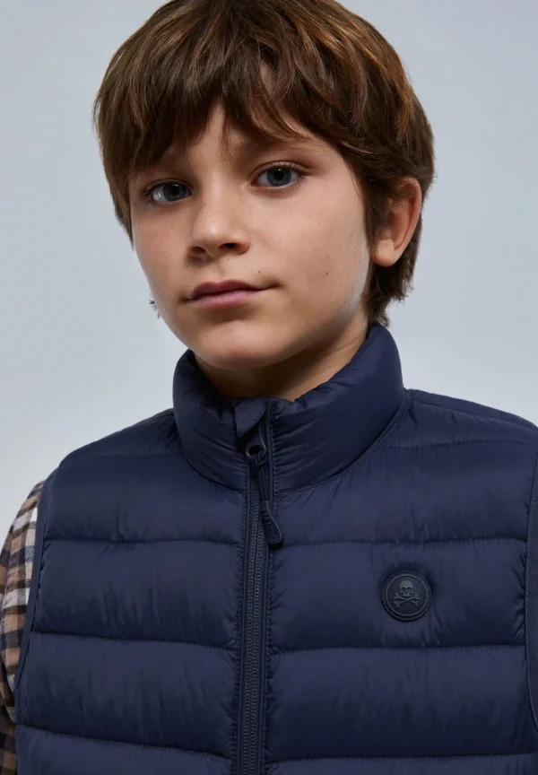 scalperscompany Chaleco Acolchado Calavera-Niños Mini Me