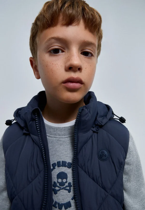 scalperscompany Chaleco Acolchado Capucha-Niños Abrigos Y Chaquetas