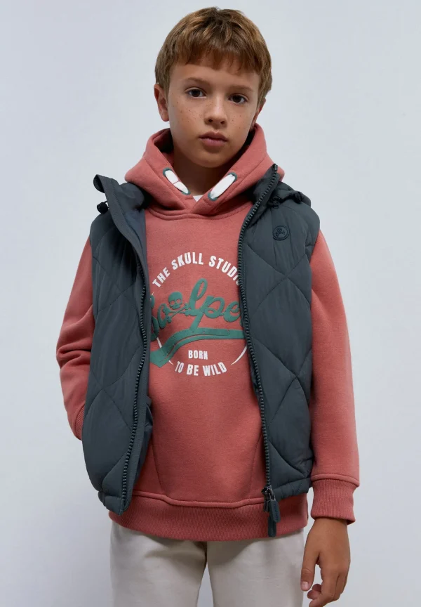 scalperscompany Chaleco Acolchado Capucha-Niños Abrigos Y Chaquetas