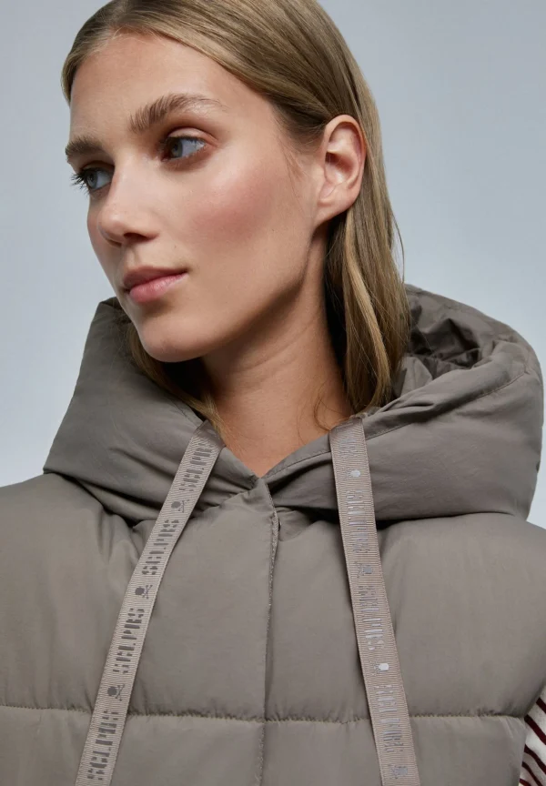 scalperscompany Chaleco Acolchado Capucha-Mujer Abrigos Y Chaquetas