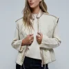 scalperscompany Chaleco Acolchado Detalles Metalizados-Mujer Abrigos Y Chaquetas