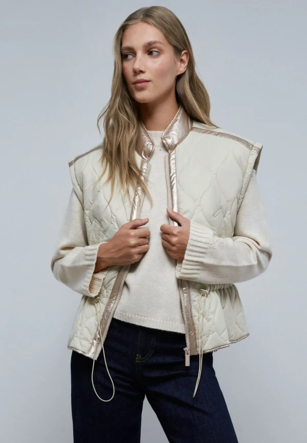 scalperscompany Chaleco Acolchado Detalles Metalizados-Mujer Abrigos Y Chaquetas