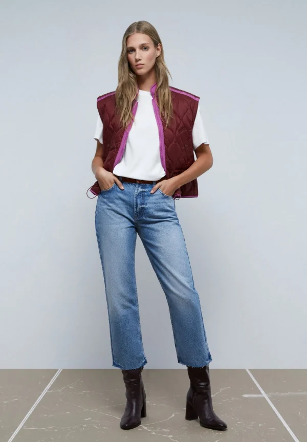 scalperscompany Chaleco Acolchado Detalles Contraste-Mujer Abrigos Y Chaquetas