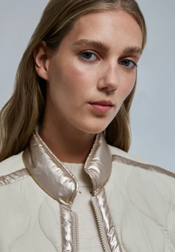 scalperscompany Chaleco Acolchado Detalles Metalizados-Mujer Abrigos Y Chaquetas