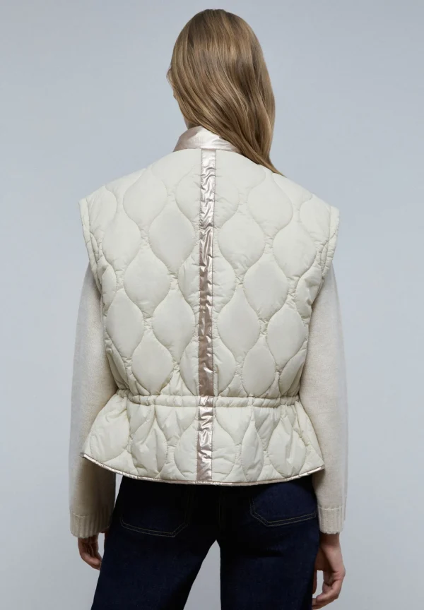 scalperscompany Chaleco Acolchado Detalles Metalizados-Mujer Abrigos Y Chaquetas