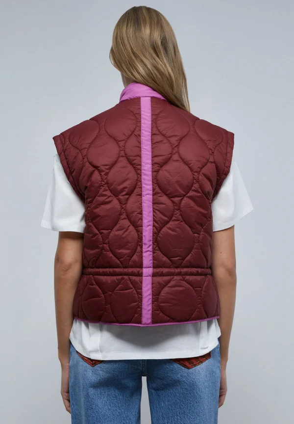 scalperscompany Chaleco Acolchado Detalles Contraste-Mujer Abrigos Y Chaquetas